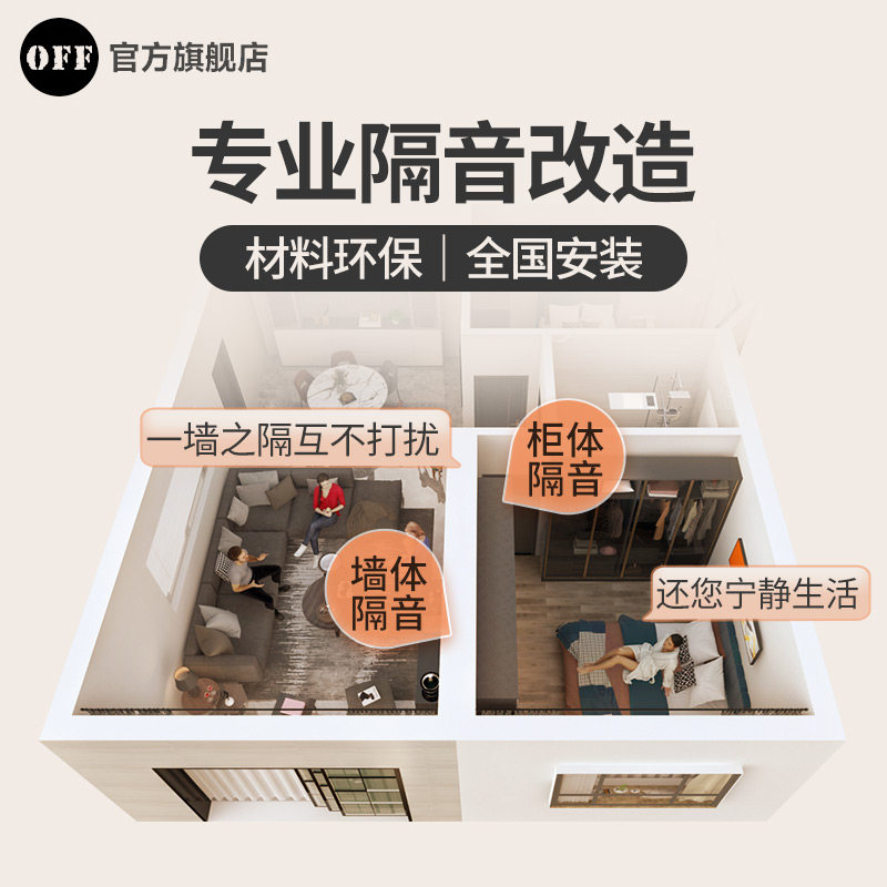 电梯墙隔音 卧室内墙面隔音棉 天花地面专业隔音改造全屋隔音材料
