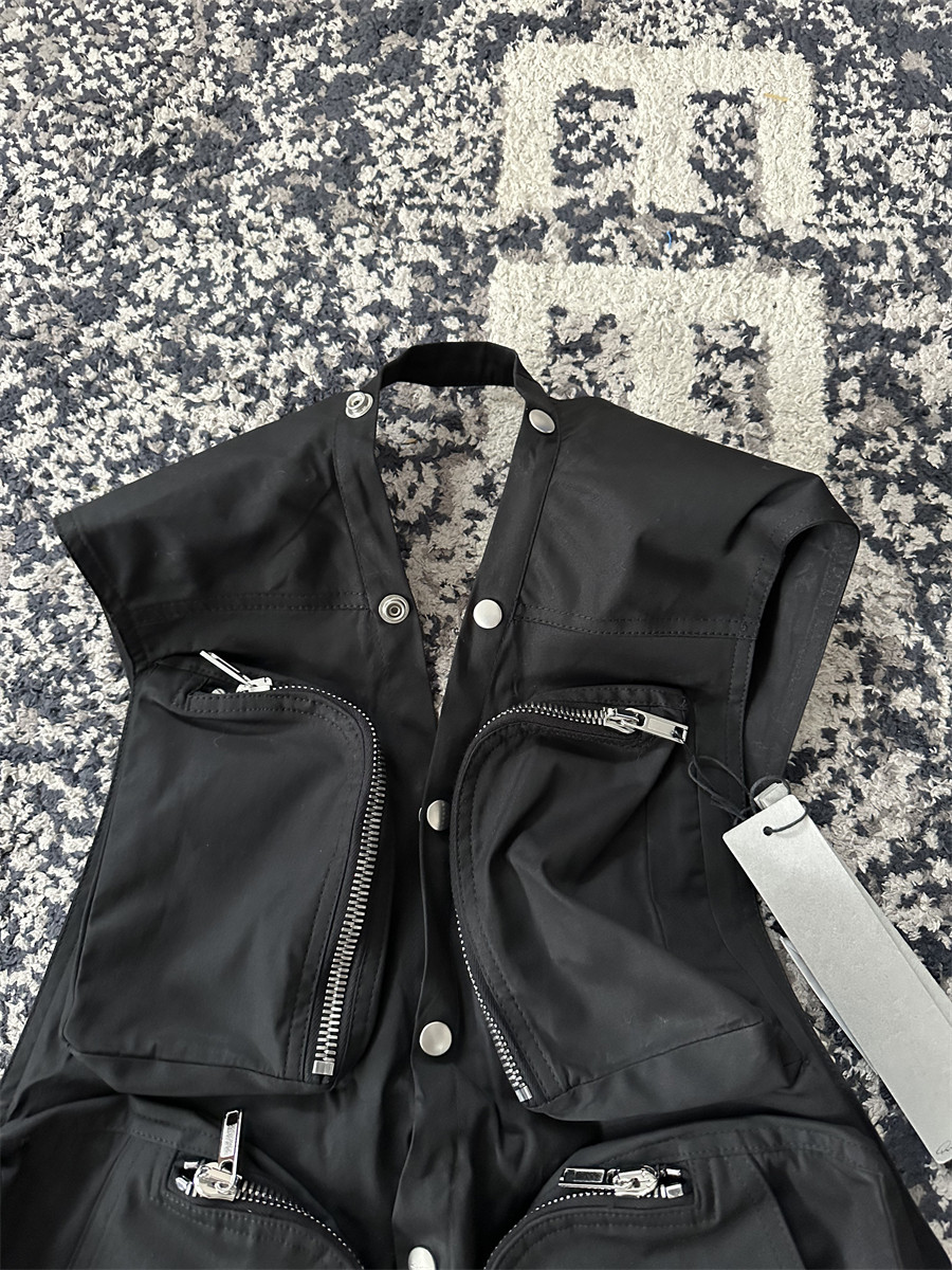 XUAN ZHAN RO DECONSTRUCTED MULTI-POCKET VEST VEST RETRO SHOULDER FUNCTION AMERICAN CARGO JACKET LOOSE CASUAL JACKET