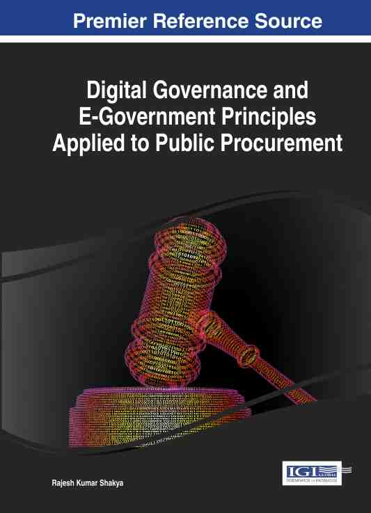 预售 按需印刷 Digital Governance and E Government Principles Applied to Public Procurement 书籍/杂志/报纸 原版其它 原图主图