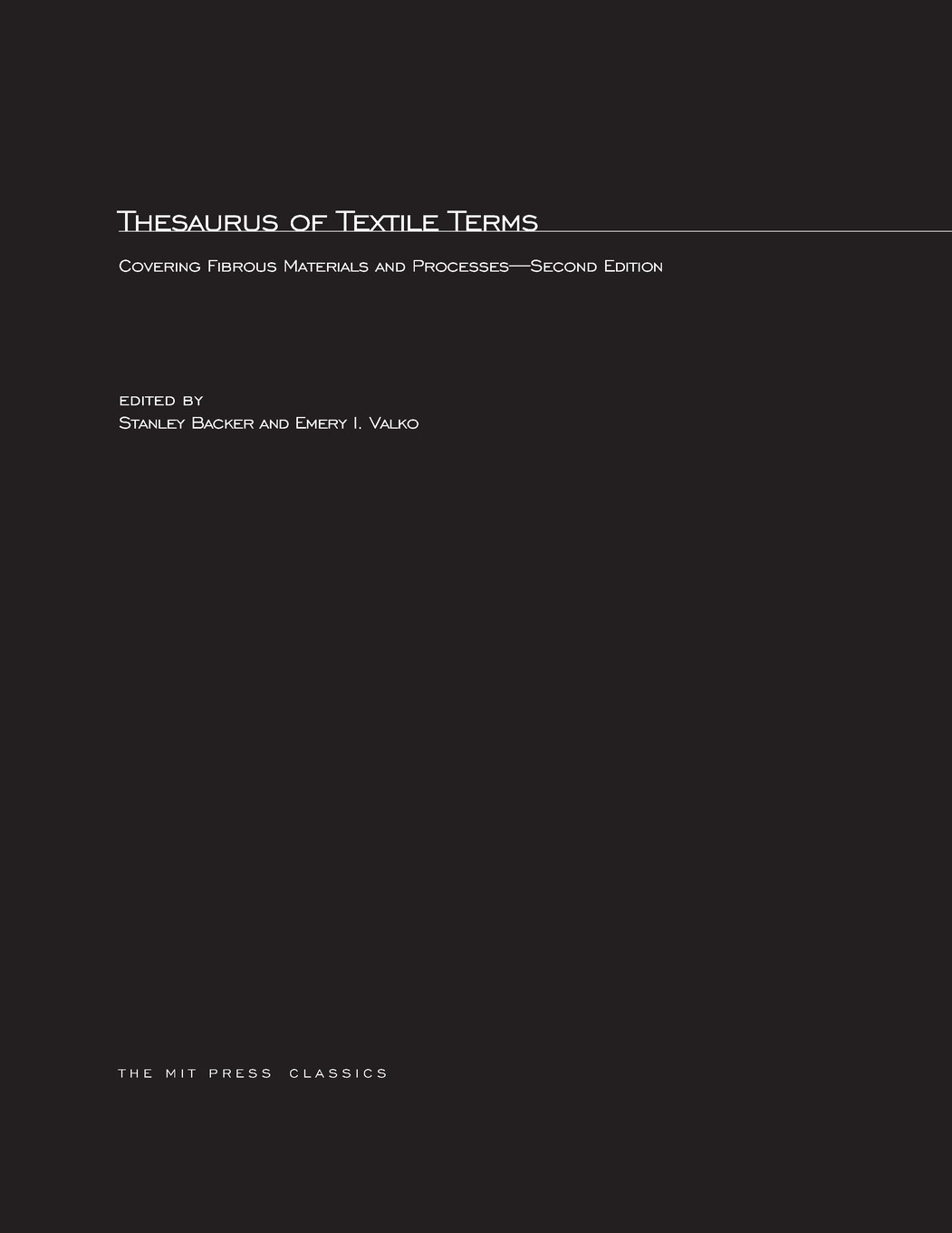 预售 按需印刷 thesaurus of textile terms  second edition