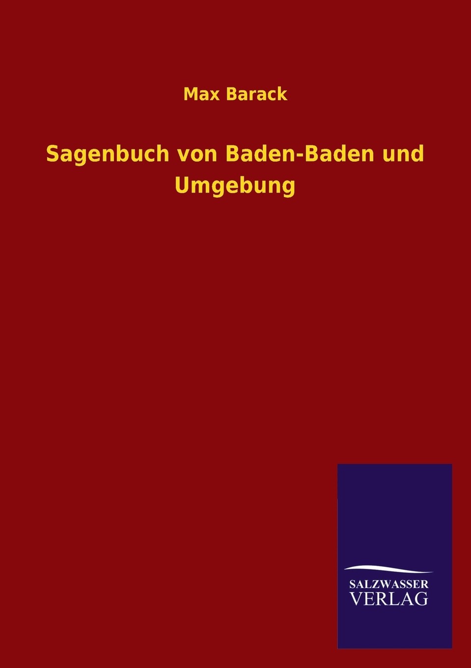 预售 按需印刷 sagenbuch von baden-baden und umgebung德语ger