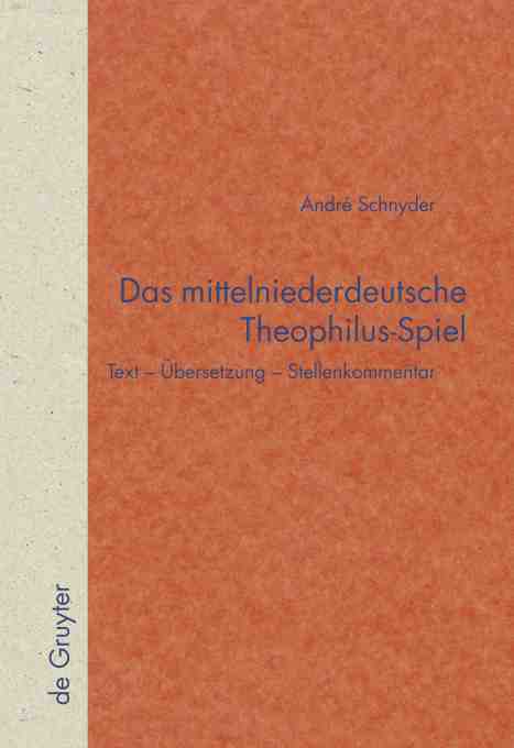 预售按需印刷 Das mittelniederdeutsche Theophilus Spiel-封面