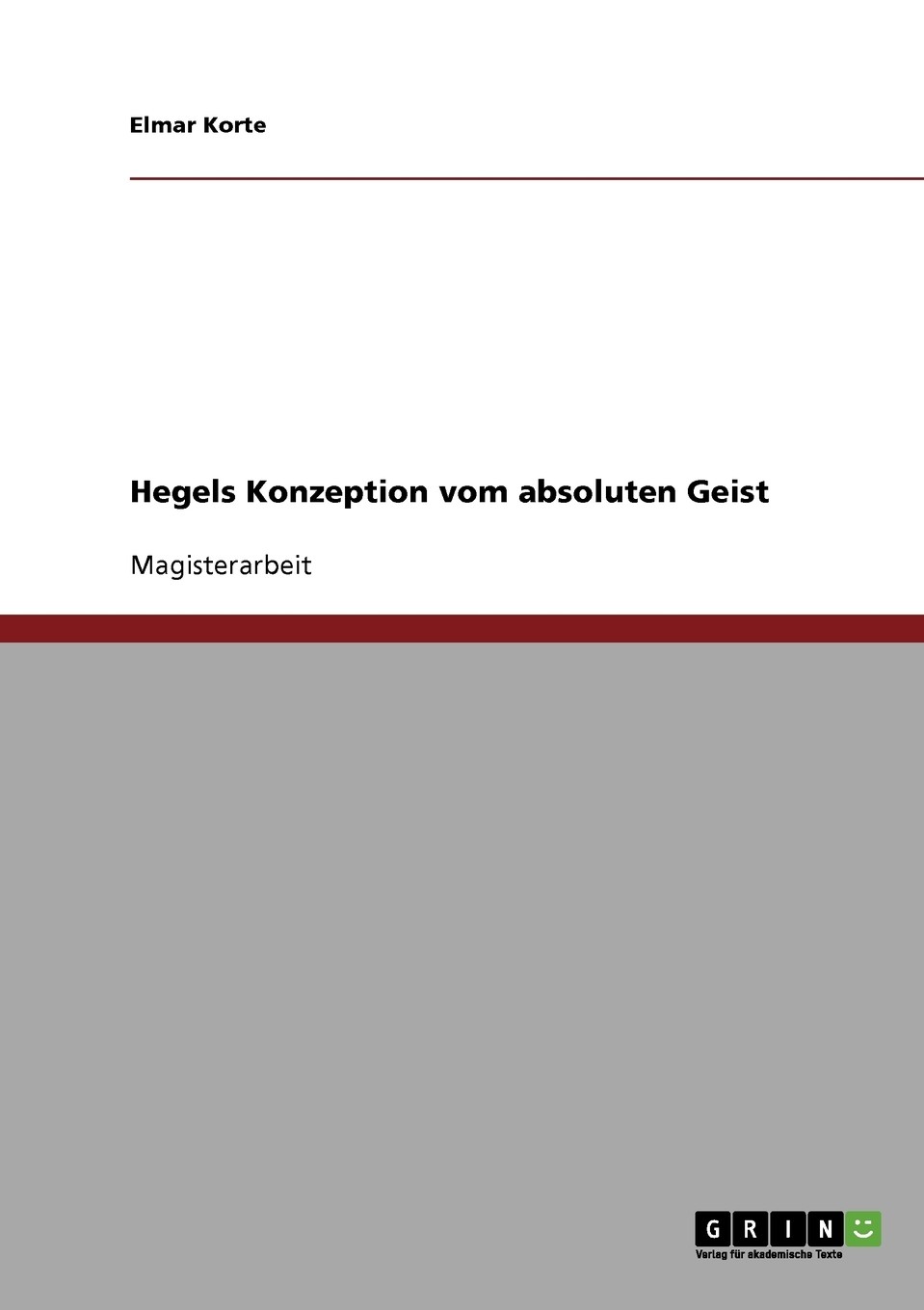 预售 按需印刷hegels konzeption vom absoluten geist德语ger