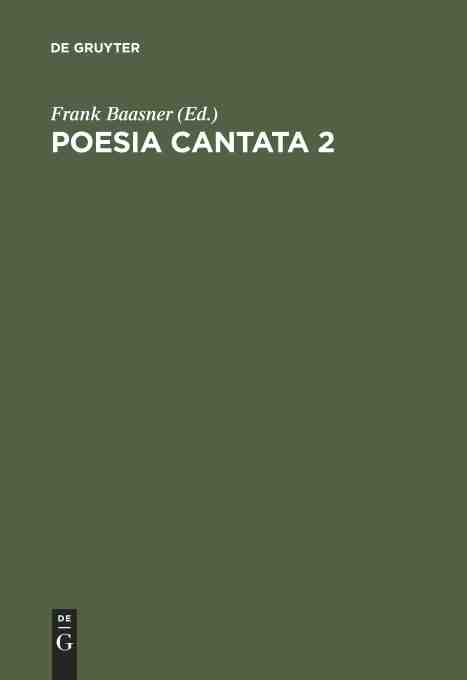 预售 按需印刷 Poesia cantata 2 书籍/杂志/报纸 文学小说类原版书 原图主图