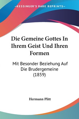 预售 按需印刷 Die Gemeine Gottes In Ihrem Geist Und Ihren Formen德语ger