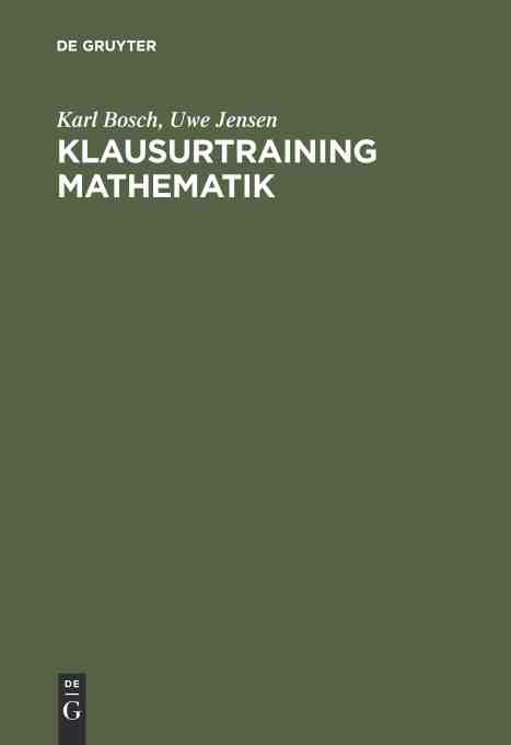 预售 按需印刷 Klausurtraining Mathematik 书籍/杂志/报纸 经济管理类原版书 原图主图