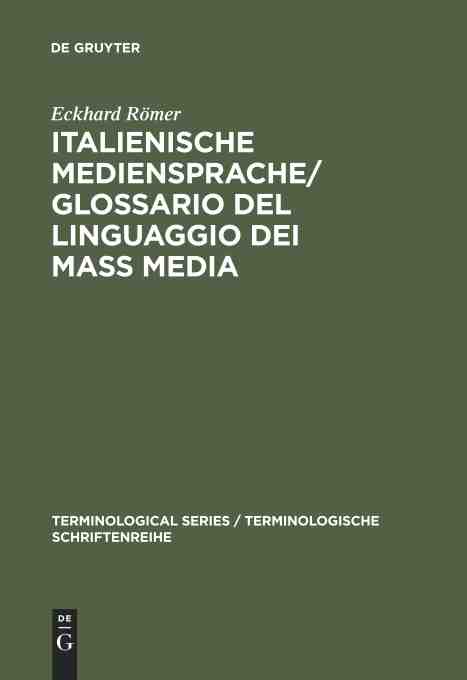 预售按需印刷 Italienische Mediensprache Glossario del linguaggio dei mass media