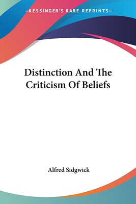 【预售 按需印刷】Distinction And The Criticism Of Beliefs