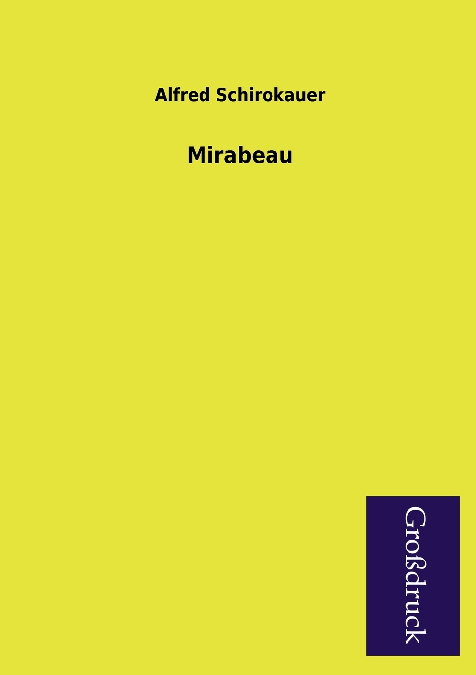 预售按需印刷 Mirabeau德语ger-封面