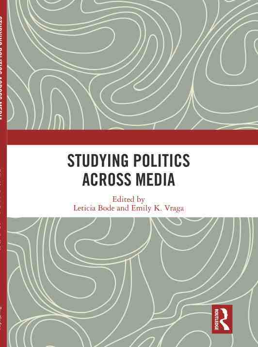 预售按需印刷 Studying Politics Across Media