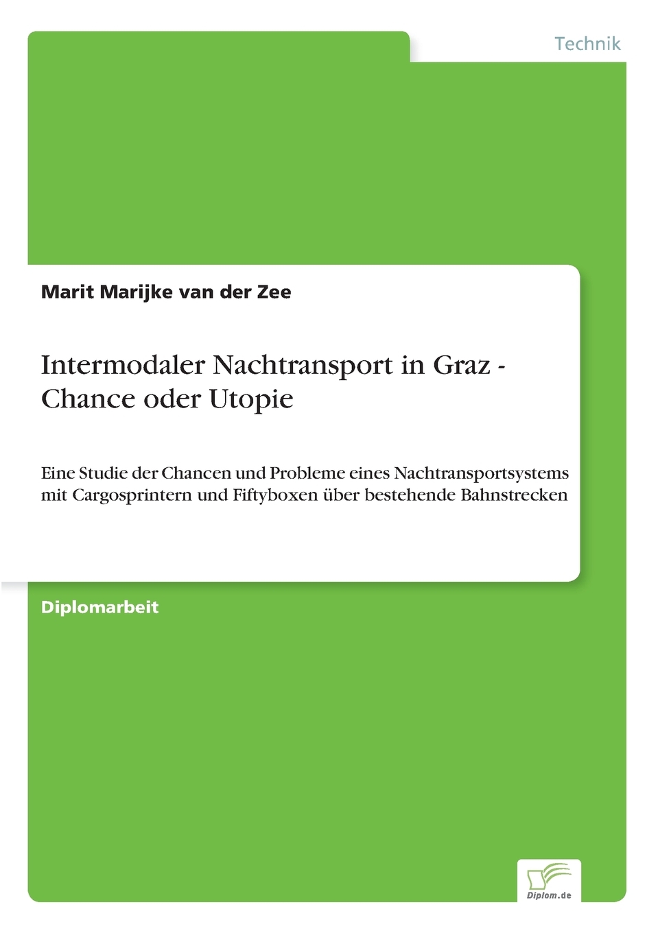 预售按需印刷Intermodaler Nachtransport in Graz- Chance oder Utopie德语ger-封面