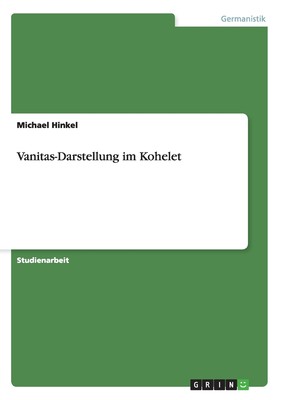 预售 按需印刷Vanitas-Darstellung im Kohelet德语ger