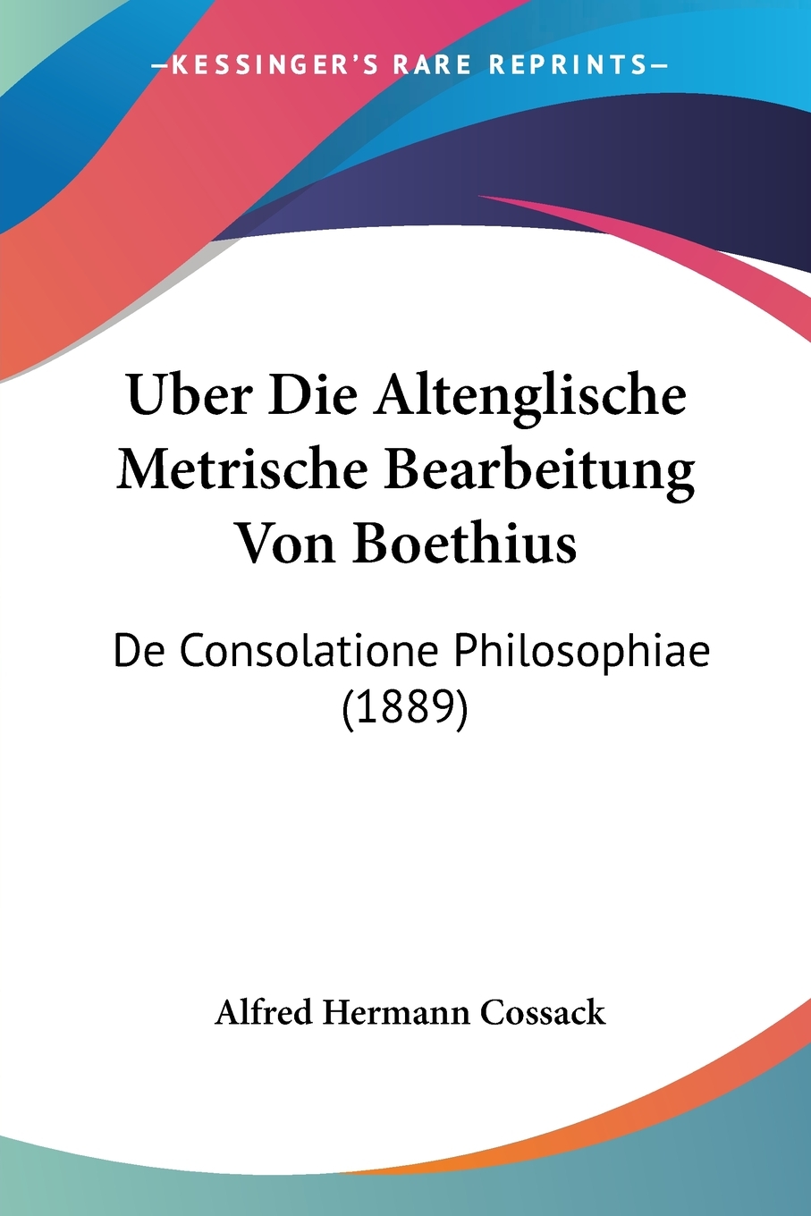 预售按需印刷 Uber Die Altenglische Metrische Bearbeitung Von Boethius德语ger-封面