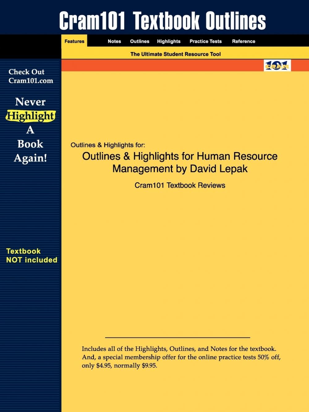 【预售按需印刷】Outlines& Highlights for Human Resource Management by David Lepak