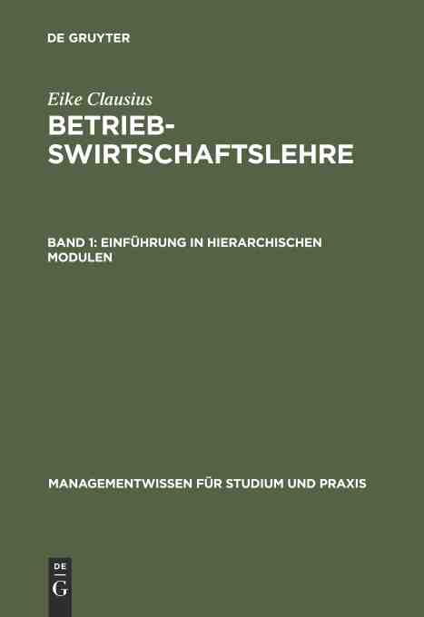 预售 按需印刷 Einführung in hierarchischen Modulen 书籍/杂志/报纸 经济管理类原版书 原图主图