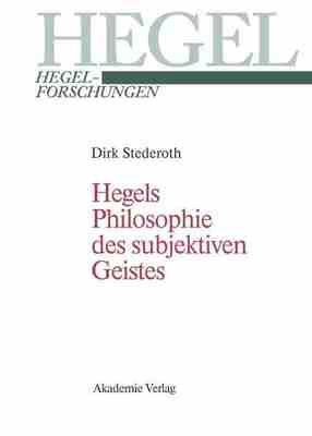 预售 按需印刷 Hegels Philosophie des subjektiven Geistes