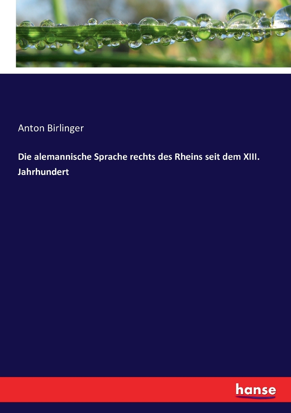 预售按需印刷Die alemannische Sprache rechts des Rheins seit dem XIII. Jahrhundert德语ger