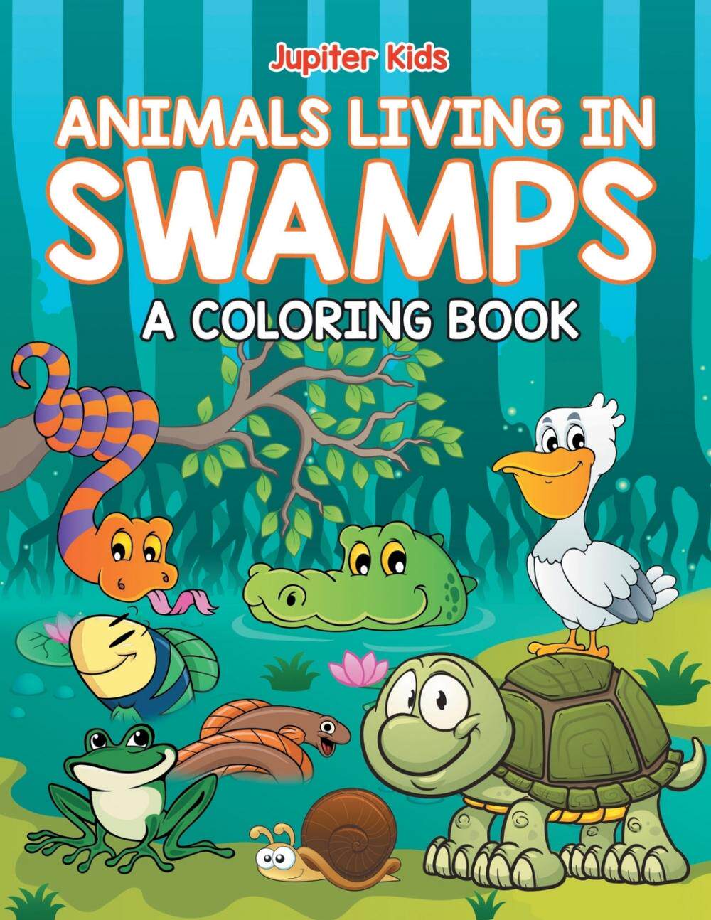 【预售 按需印刷】animals living in swamps (a coloring book)