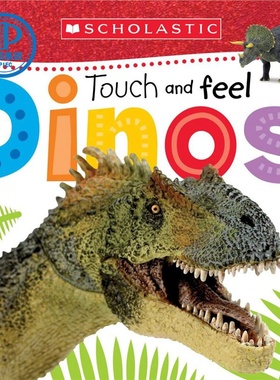 英文原版 学乐 Dinos (Scholastic Early Learners: Touch and Feel触摸书