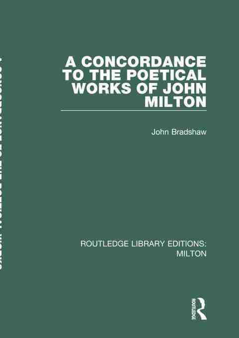 预售 按需印刷 A Concordance to the Poetical Works of John Milton 书籍/杂志/报纸 原版其它 原图主图