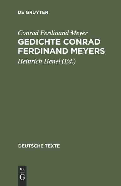 预售按需印刷 Gedichte Conrad Ferdinand Meyers