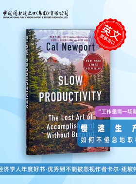 慢速高效 英文原版 Slow Productivity 英文版 如何不倦怠地取得成就 经济学人年度好书 优秀到不能被忽视作者卡尔·纽坡特