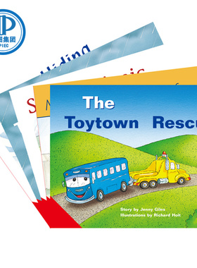 进口原版英文PM彩虹阅读系列PM READERS - RED, SET 5B FICTION READERS X 5红色级别 Level5B全套5册6-8岁儿童英语分级阅读故事书