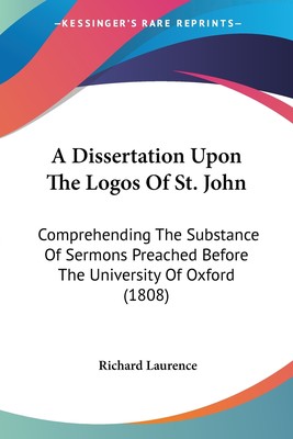 预售 按需印刷A Dissertation Upon The Logos Of St. John