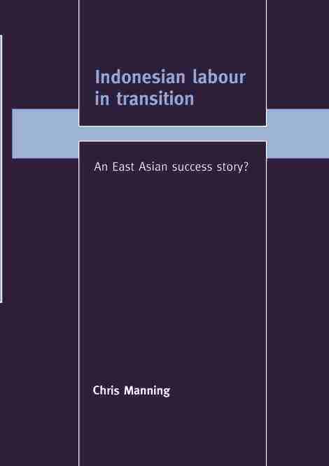 预售 按需印刷indonesian labour in transition