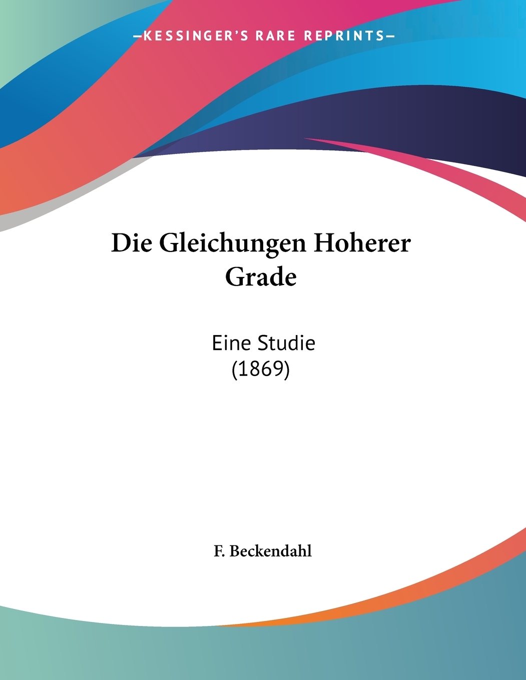 预售按需印刷Die Gleichungen Hoherer Grade德语ger