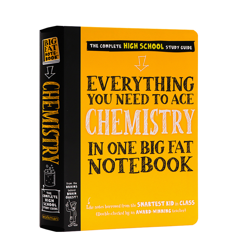 美国中学生学霸笔记 化学 英文原版 Everything You Need to Ace Chemistry in Notebook 知识点分类学习高中生教辅工具 中图