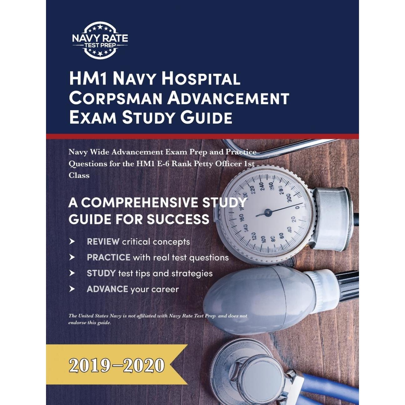 预售 按需印刷 HM1 Navy Hospital Corpsman Advancement Exam Study Guide