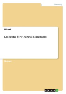 【预售按需印刷】Guideline for Financial Statements