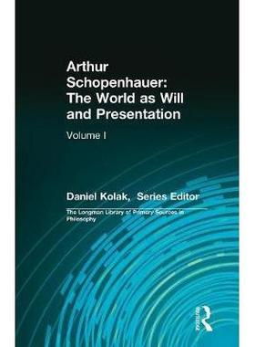 预订 按需印刷 Arthur Schopenhauer: The World as Will and Presentation
