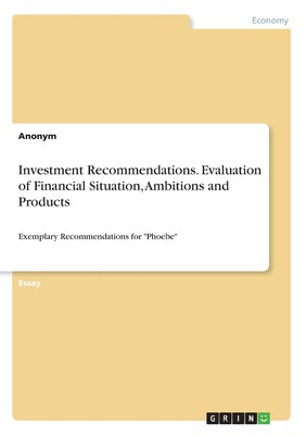 【预售 按需印刷】Investment Recommendations. Evaluation of Financial Situation  Ambitions and Products