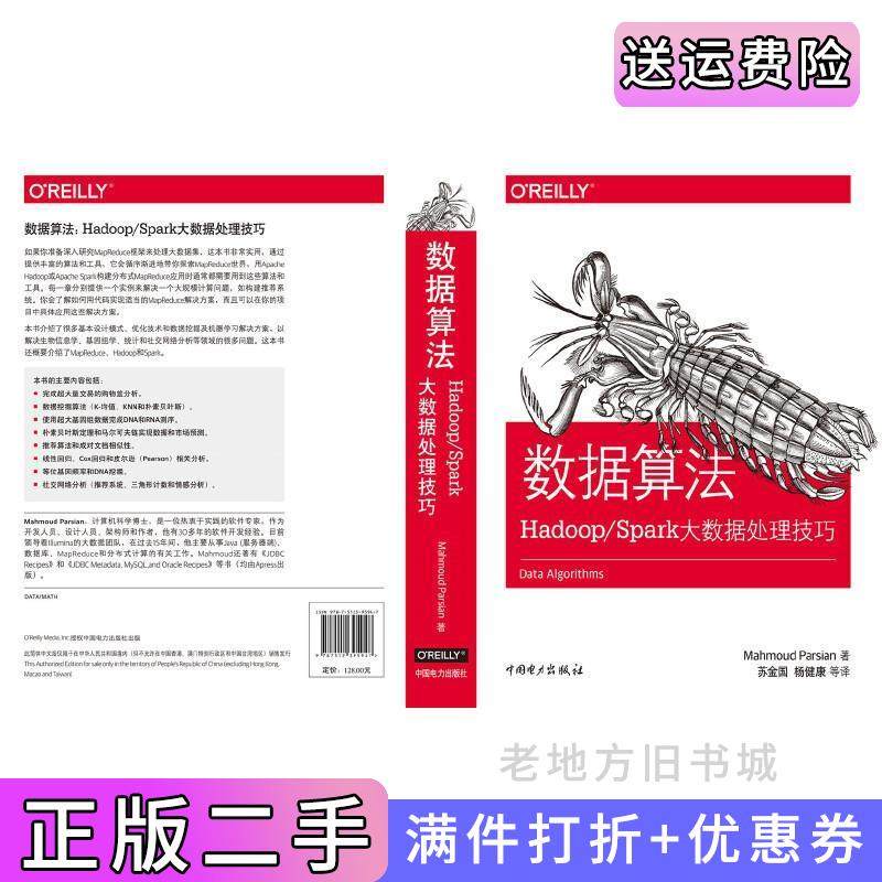 二手正版数据算法:Hadoop/Spark大数据处理技巧[美]MahmoudParsian马哈默德·帕瑞斯安中国电力出版社