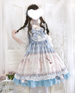 日系伪娘男衣服女装 裙 大佬用品制服吊带蕾丝蝴蝶结洛丽塔cd变装