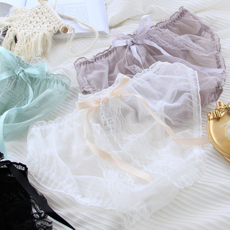 蝴蝶结伪娘女装大佬糖果色三角裤