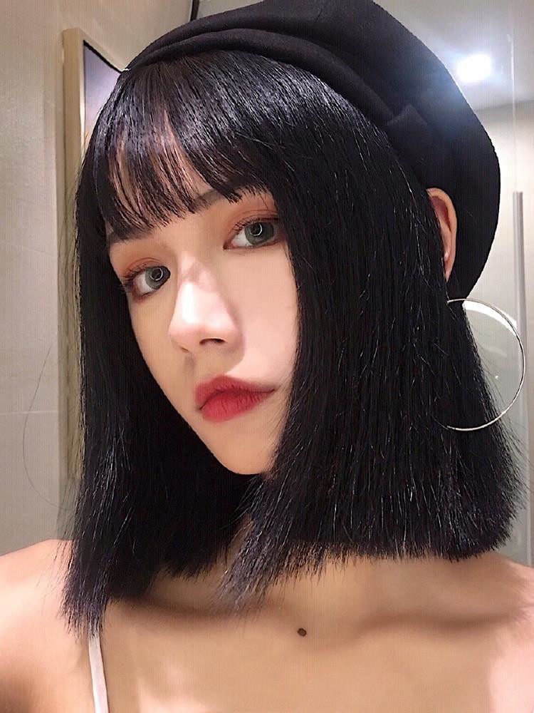 短发bobo波波头圆脸中长发网红可爱cd变装伪娘男假发锁骨发男女