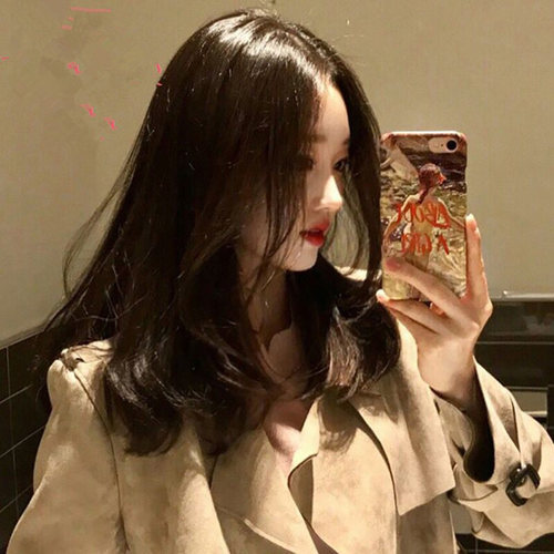 圆脸逼真伪娘风女装大佬长直发