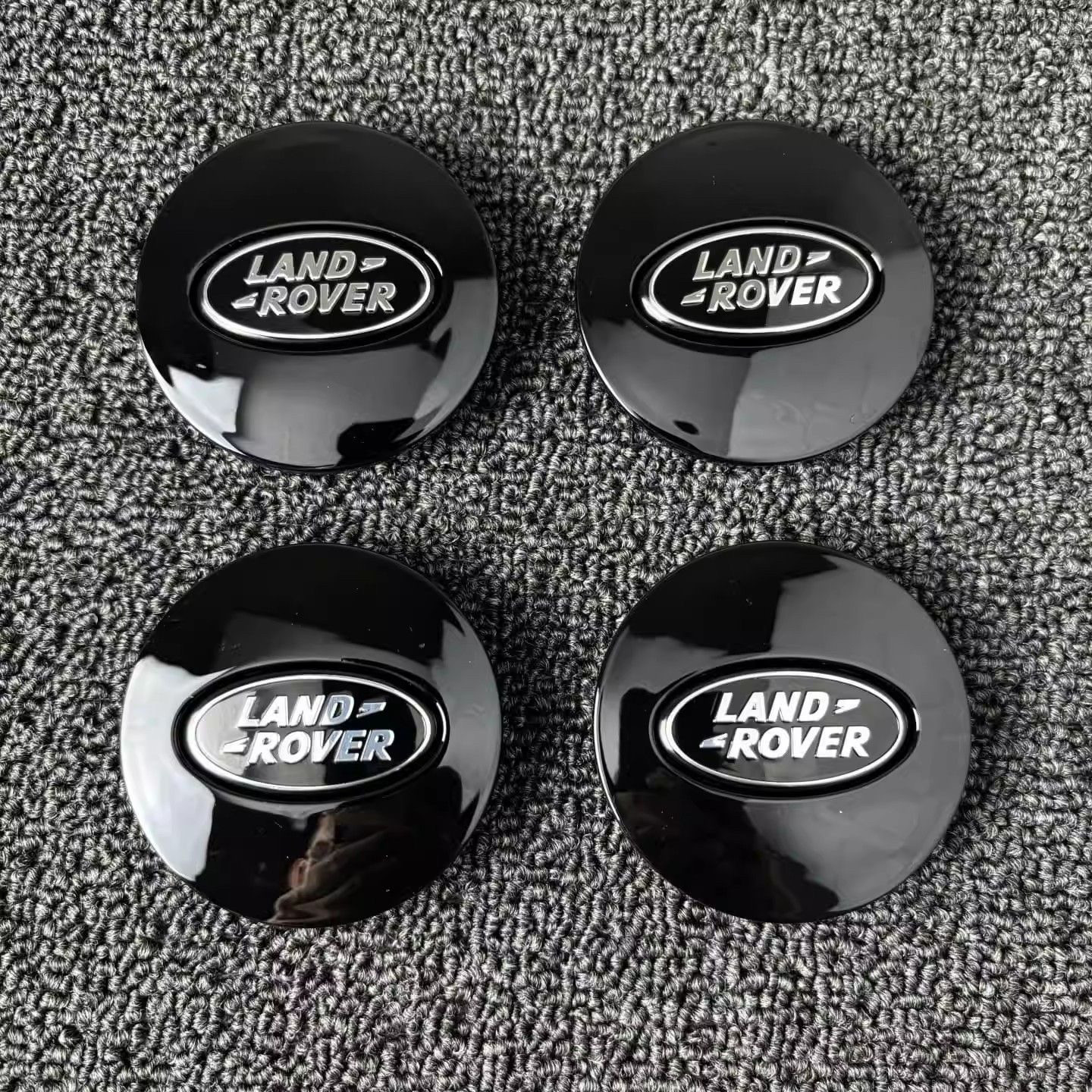 适用路虎黑色轮毂盖揽胜运动发现星脉卫士极光轮毂中心盖轮胎车标