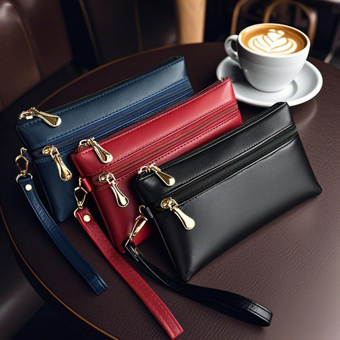 夏季新款日韩手拿包女简约时尚零钱包妈妈买菜包百搭手机包拉链包