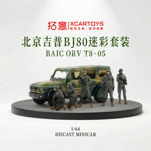 拓意1/64合金北京越野车模型BJ80