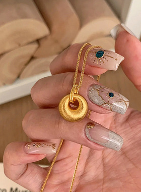 Vintage中古金驼峰拉丝项链