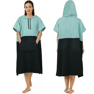 浴巾斗篷长袍超大厚毛巾斗篷男女连帽口袋Bath towels bathrobes