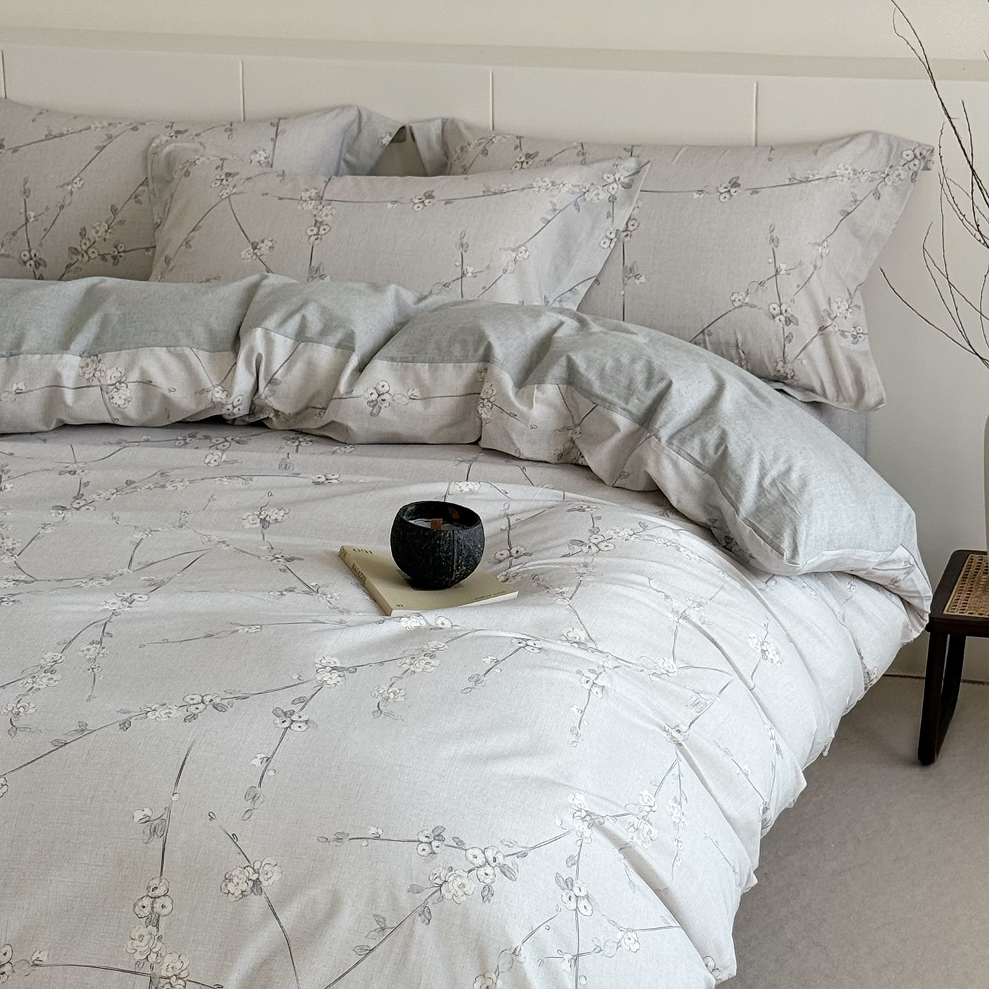 2026春夏新款全棉棉麻数码印花四件套纯天然棉麻床上用品