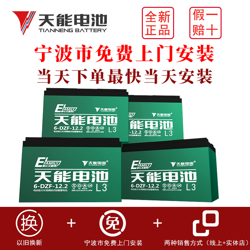 宁波天能电池以旧换新电车电瓶48v20A60v20A72v20A新能源轿车叉车 电动车/配件/交通工具 电动车电池 原图主图