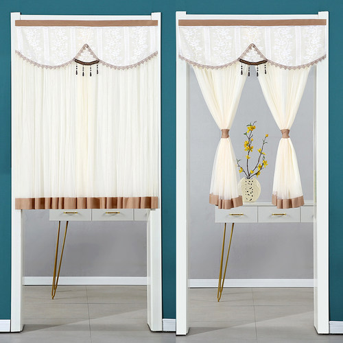 清新纯色门帘遮挡隐私短帘卧室