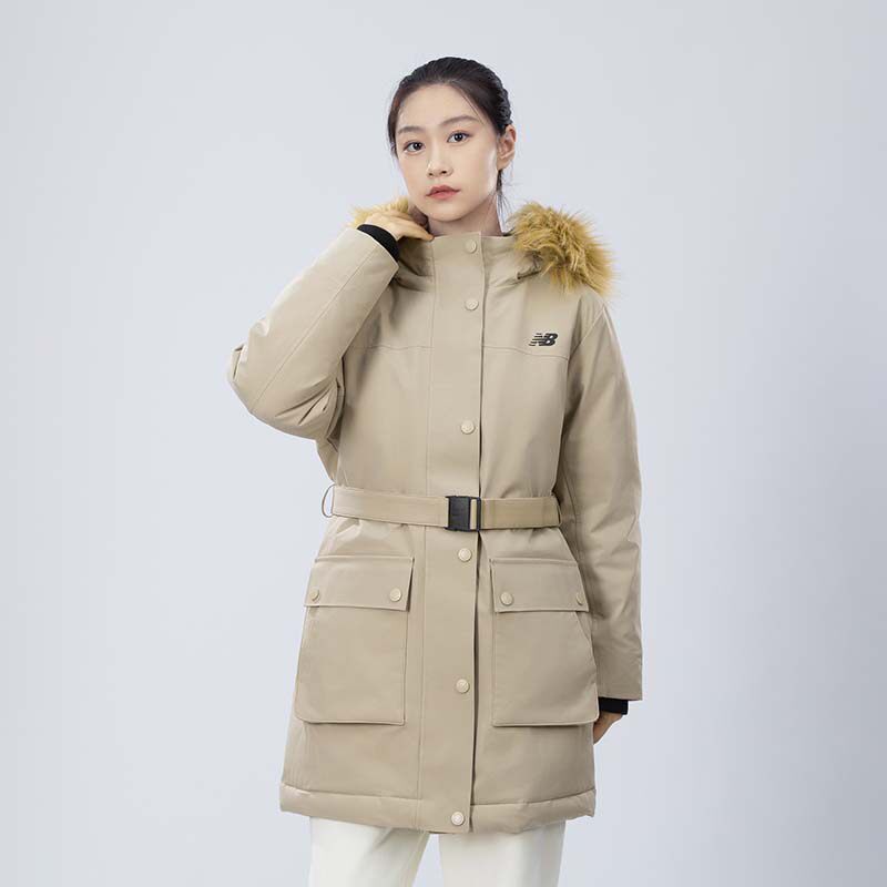 New Balance 女款百搭连帽中长款羽绒服AWJ34318-SOT
