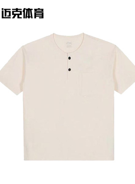 Asics亚瑟士 HENLEY SS TEE 男宽松运动休闲短袖T恤2203A214-100